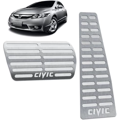Pedaleira Civic 06/11 Automático Aço Inox - Não fura o pedal