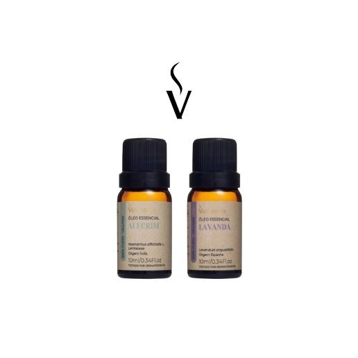 Kit 2 Óleos Essenciais Via Aroma – Alecrim e Lavanda em Oferta na Shopee