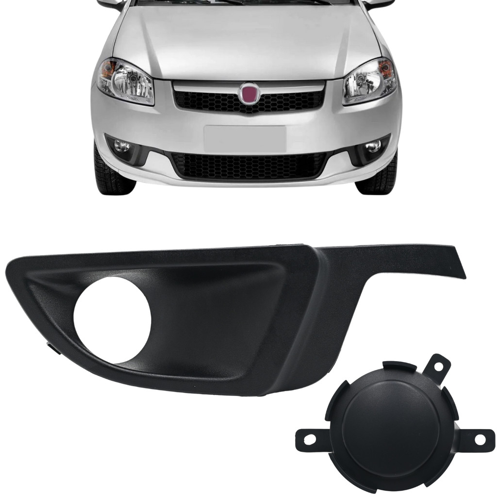 Moldura Para Siena Strada Weekend 2013 A 2015 Preto Milha