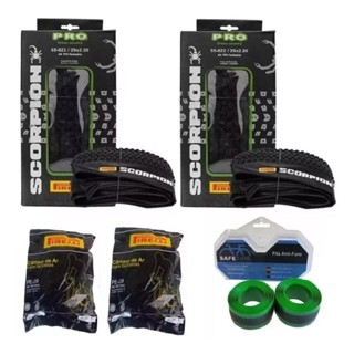 PAR PNEU PIRELLI SCORPION PRO 29x2.20 KEVLAR + 2 CÂMARAS – KIT MTB XC em Oferta na Shopee