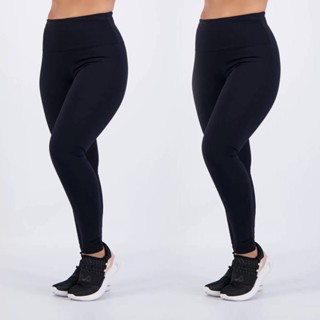 Kit de 2 Calças Legging Costa Rica Feminina Preta em Oferta na Shopee