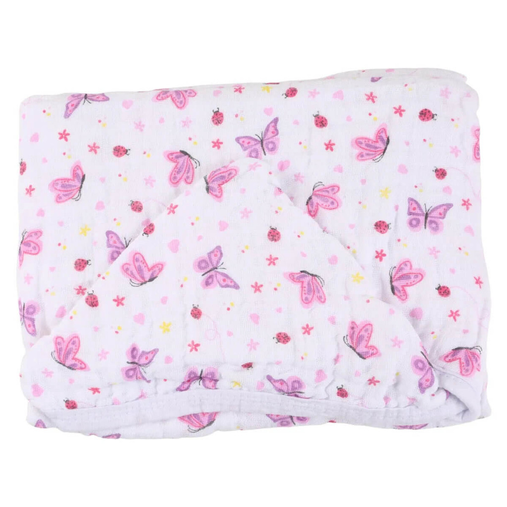 Toalha De Banho Baby Gijo Soft Borboleta Com Capuz - Mom & Baby