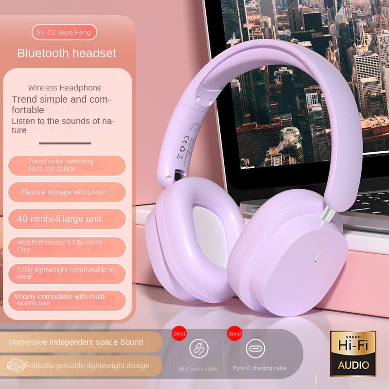 T2 fone de ouvido bluetooth sem fio fone de ouvido sem fio longa duração de espera 5.3 plug-in placa fm dobrável fone de ouvido bluetooth estéreo