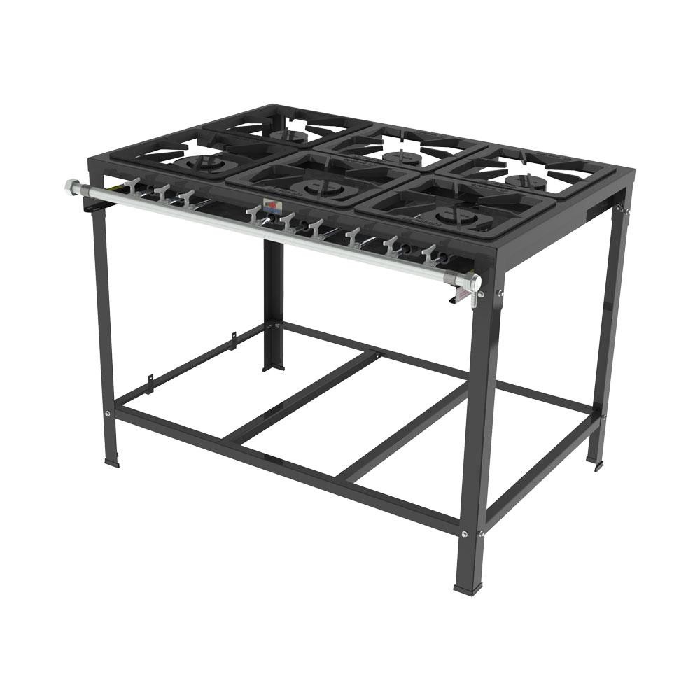 Fogao 6 Queimadores 3 Simples 3 Duplos Pmsd-63 S/forno - Progas