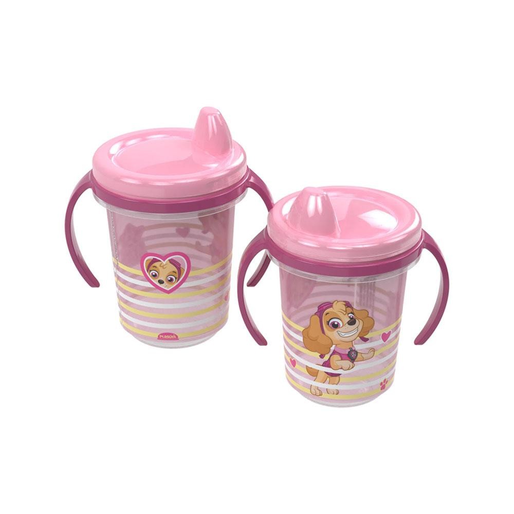 Caneca de Treinamento Skye Patrulha Canina Rosa Plasútil em Oferta na Shopee