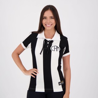Camisa Atlético Mineiro Retrô 1914 Cordinha Feminina em Oferta na Shopee