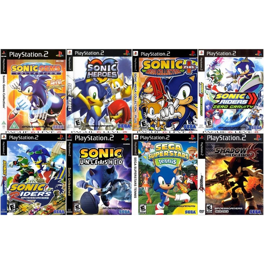 Sonic Coleção (8 Dvds)  - Pague 6 Play 2