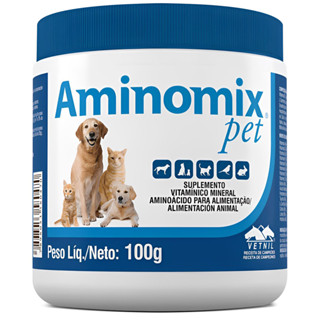 Aminomix Pet Suplemento Alimentar para Animais 100g Vetnil em Oferta na Shopee