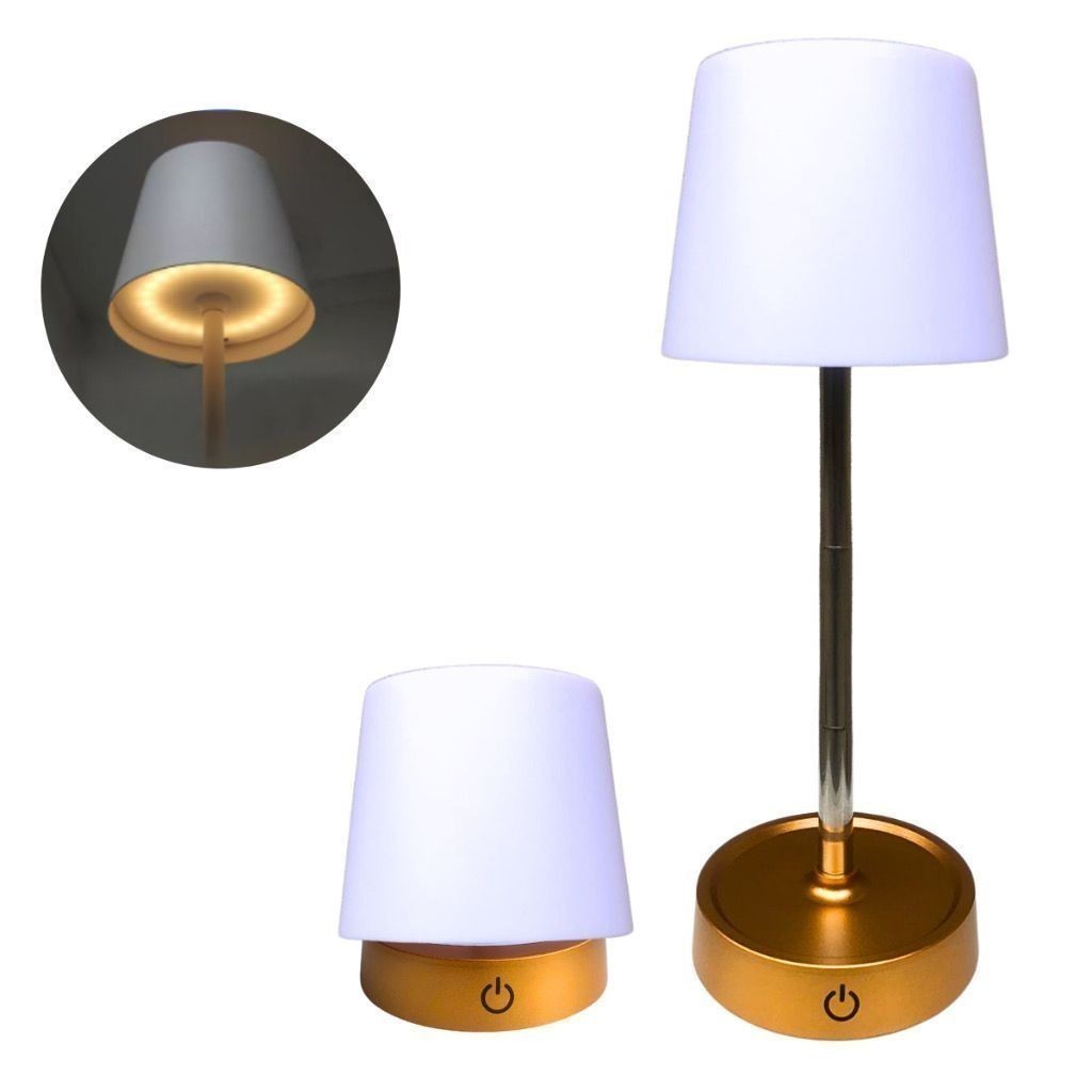 Abajur Recarregável Telescópico Touch Luminária Retrátil Em Aço em Oferta na Shopee