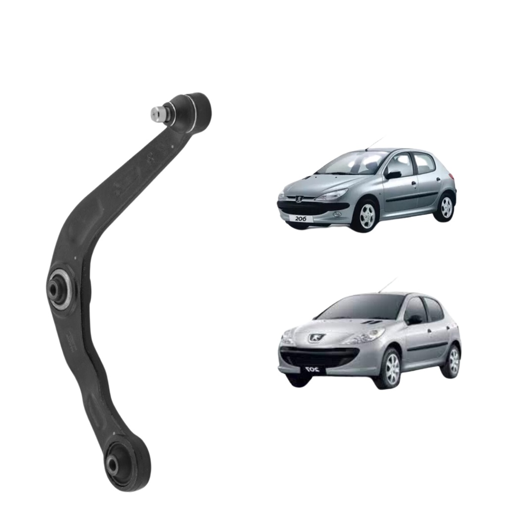 1 Bandeja Dianteira De Suspensão Com Pivô Esquerda Nakata Peugeot 207 2009 A 2015