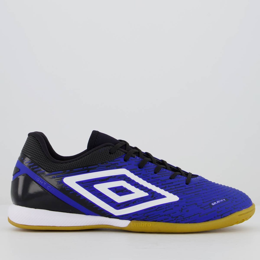 Chuteira Umbro Gravity Futsal Azul e Preta