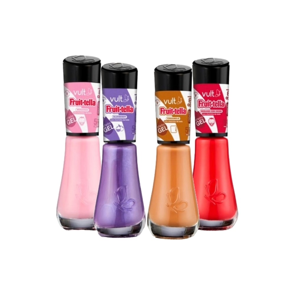 Kit Esmalte Vult Fruit-tella (4 cores) em Oferta na Shopee