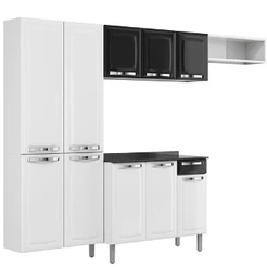 Cozinha Itatiaia Rose Compacta 4 Pecas Branco/Preto