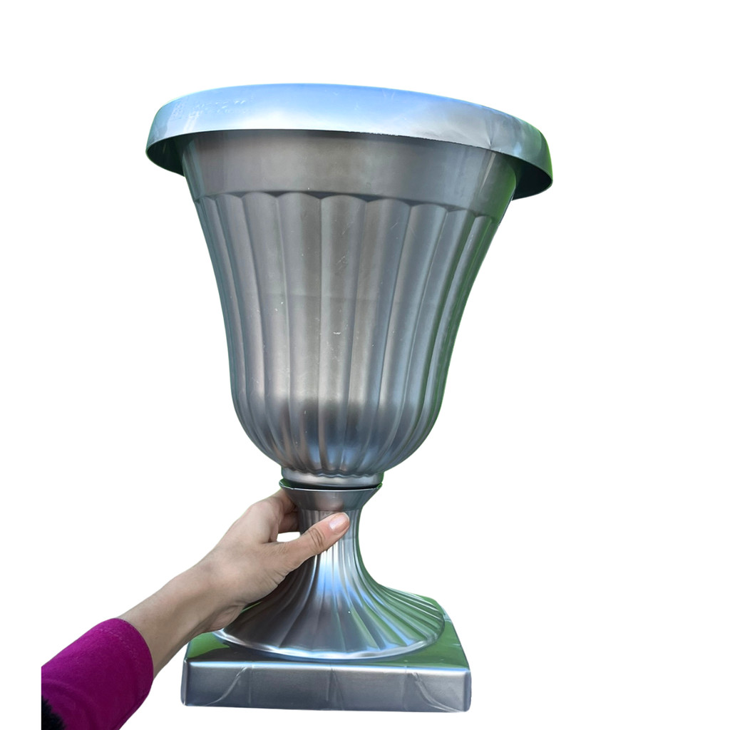 Vaso Cachepô para eventos Taça 40cm Grego Afrodite PRATA