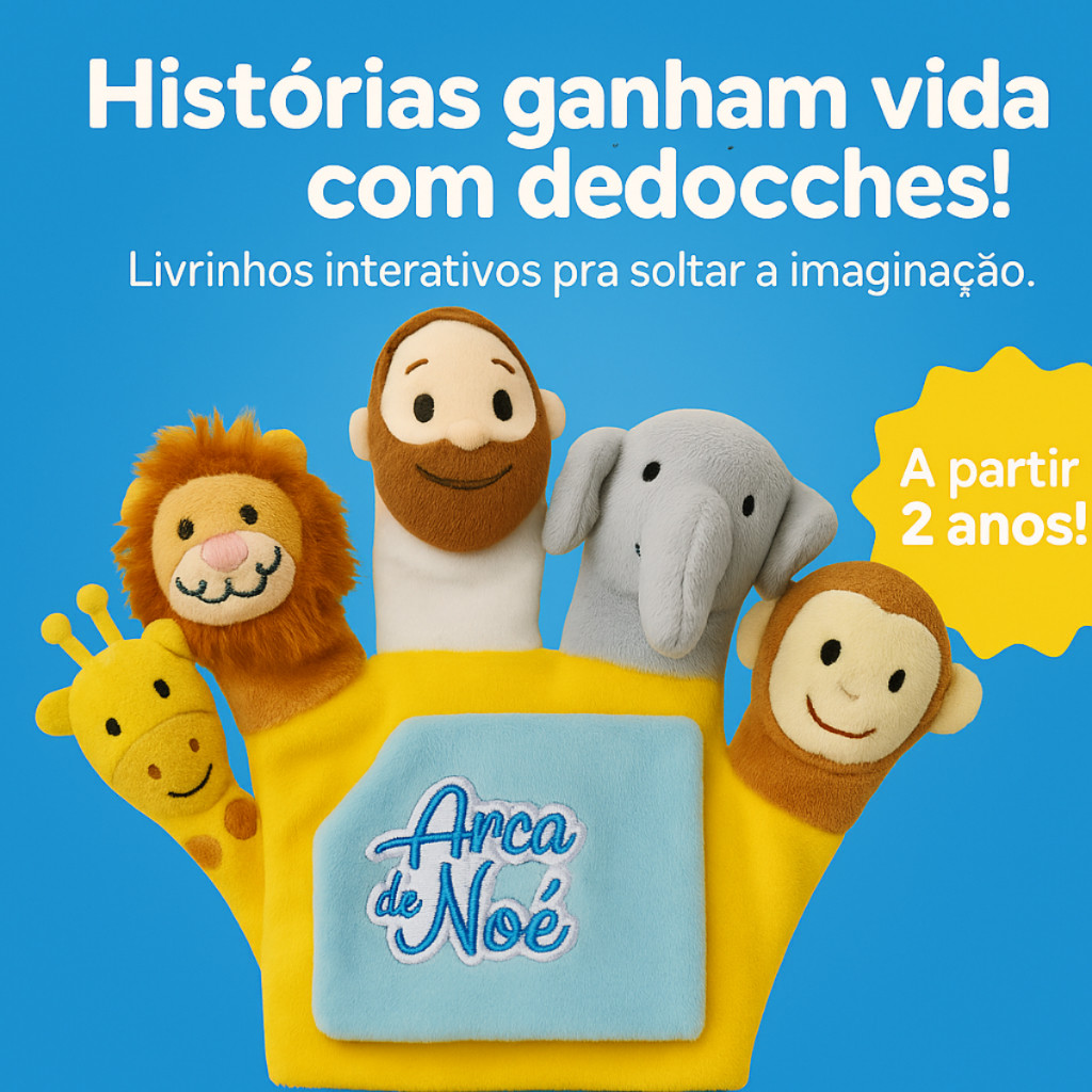Livro Infantil Interativo darianças Arca de Noé com Dedoche de Pano Livrinho com Fantoches Para C em Oferta na Shopee