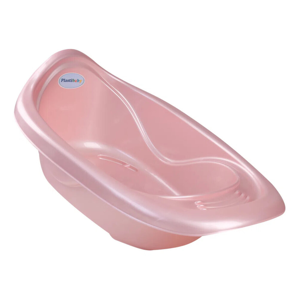 Banheira Plastibaby Para Bebê 22 Litros Rosa Perolado em Oferta na Shopee