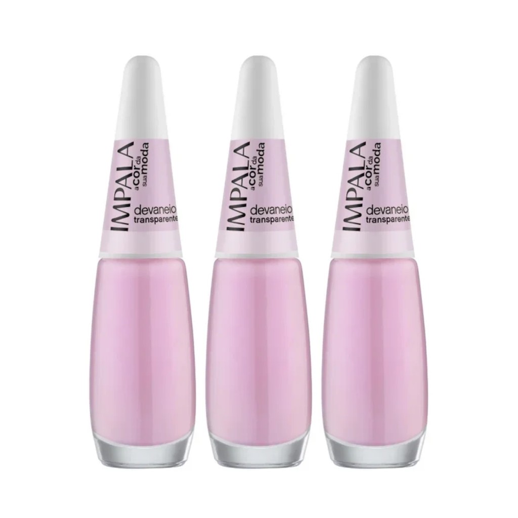 Kit 3 Esmalte Impala A Cor Da Sua Moda Devaneio Transparente em Oferta na Shopee