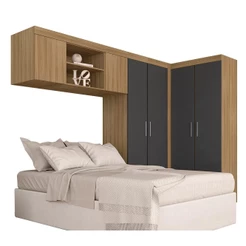Guarda Roupa Casal Modulado Luana Boreal/grafite - Móveis Arapongas