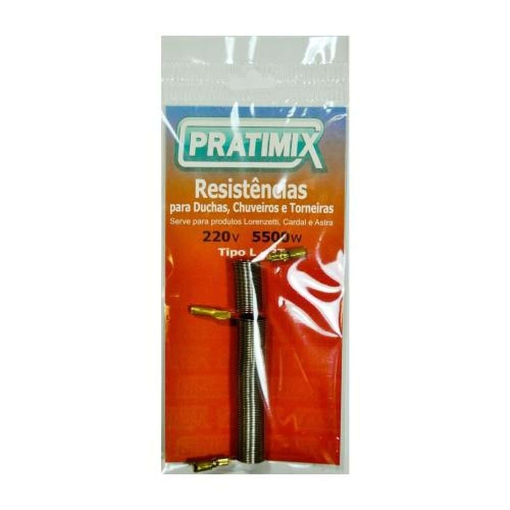 Resistência Maxi Chuveiro Ducha 220 Volts 5500 Watts - Altura 19cm Largura 8cm Profundidade 1cm
