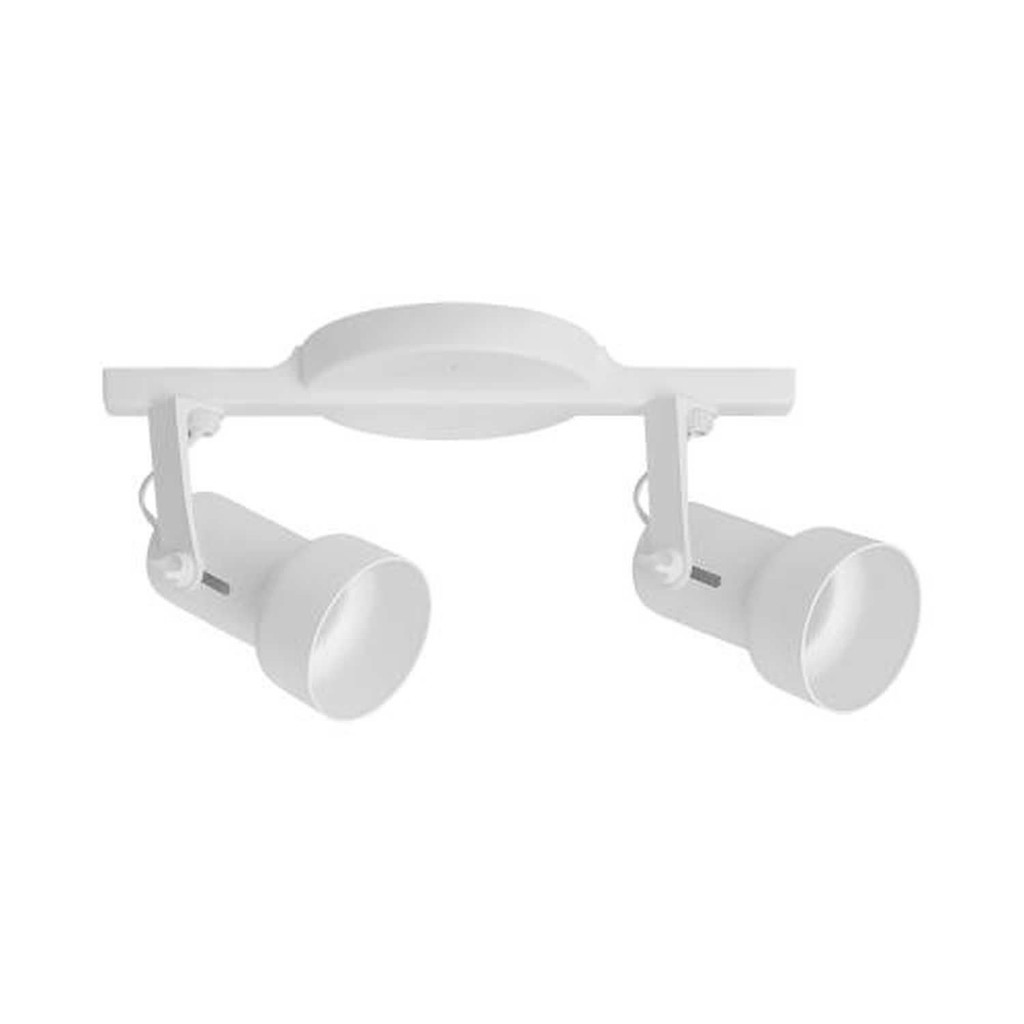 Trilho Spot Caneca Branco 2 Spots E27 - 30cm Comprimento - Iluminação Residencial
