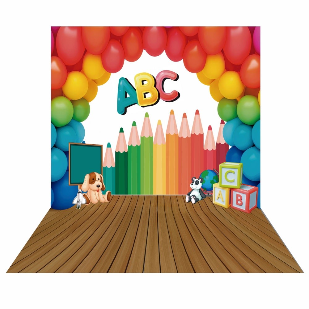 Fundo Fotográfico Cenário Abc Escola Tecido 2,20m x1,50m F401
