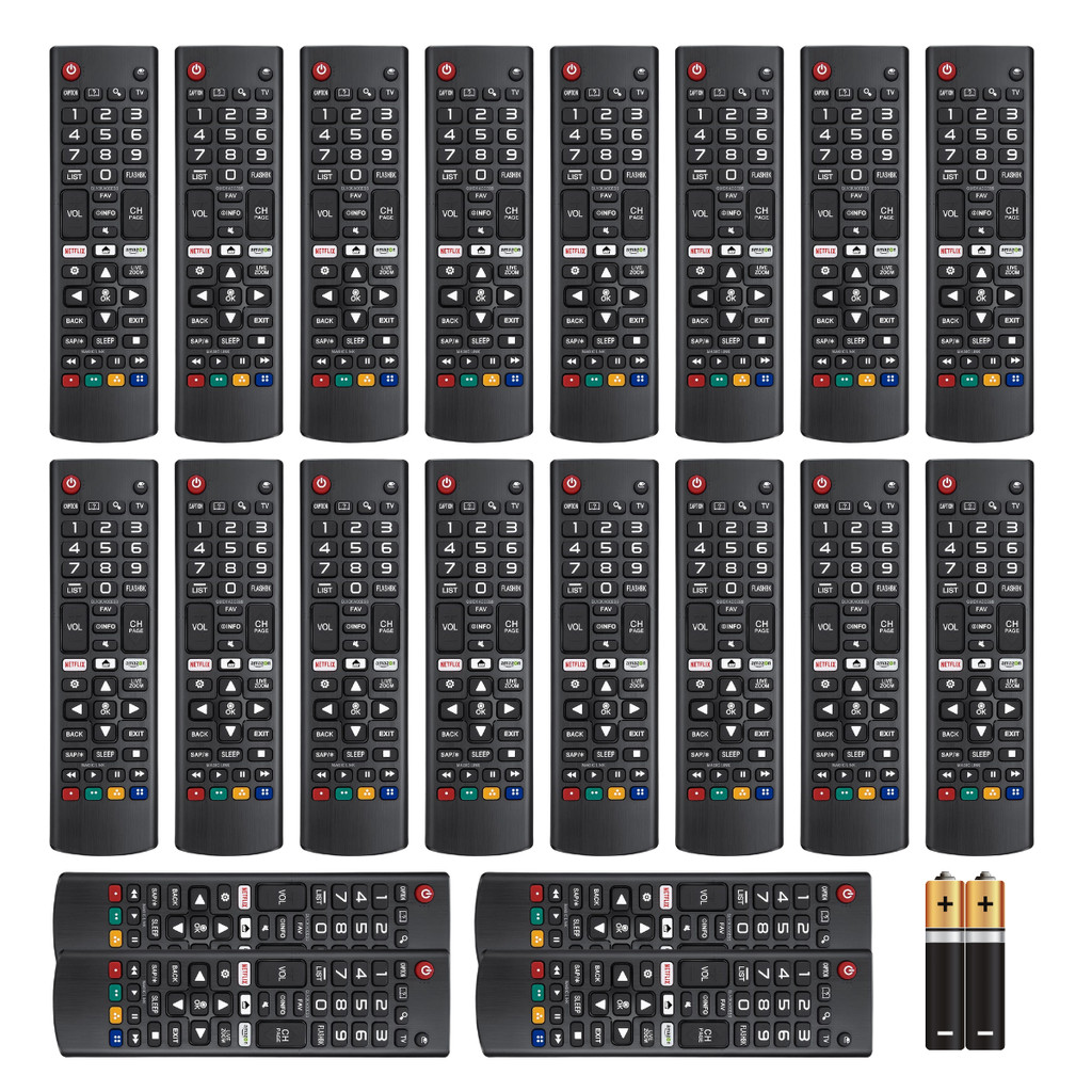 Kit 20 Controle Remoto Compatível Com L G Smart Tv 4k Botões Netflix Amazon