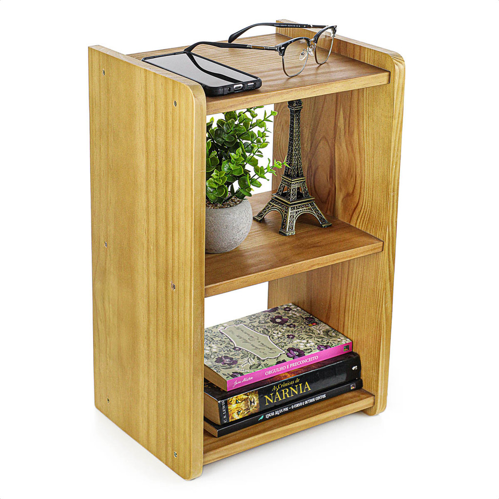 Mesa Cabeceira Tóquio Madeira Natural Estilo Retro Decoração Quarto Apoio de Cama em Oferta na Shopee