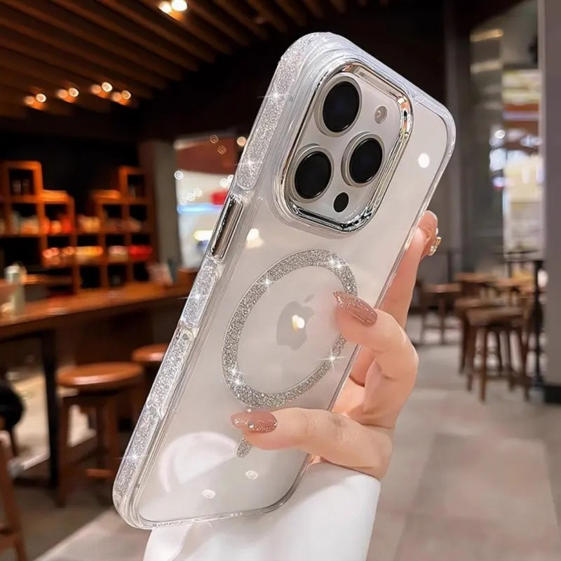 Moda Lindas Meninas IPhone Caso De Telefone 16 15 14 13 12 11 Pro Max Magsafe Acrílico Brilhante Capa Traseira em Oferta na Shopee