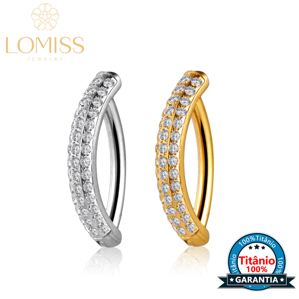 Piercing Argola Para Umbigo Titânio Clik Zircônia Cravejada Piercing de Umbigo Argola em Oferta na Shopee
