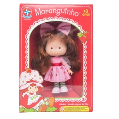 BONECA MORANGUINHO ESTRELA CLÁSSICA 80 ANOS COM CHEIRO MORANGO VERSÃO ORIGINAL 1984 BRINQUEDO FRUTA