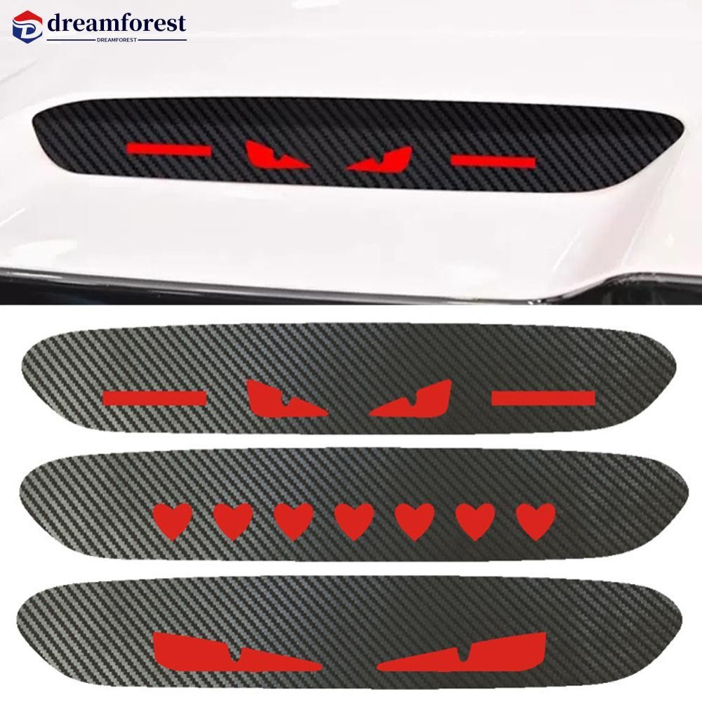 DREAMFOREST Adesivo De Carro Luzes De Freio Lanterna Traseira Lâmpada De Advertência Protetor Fibra Carbono Cobre Olho D