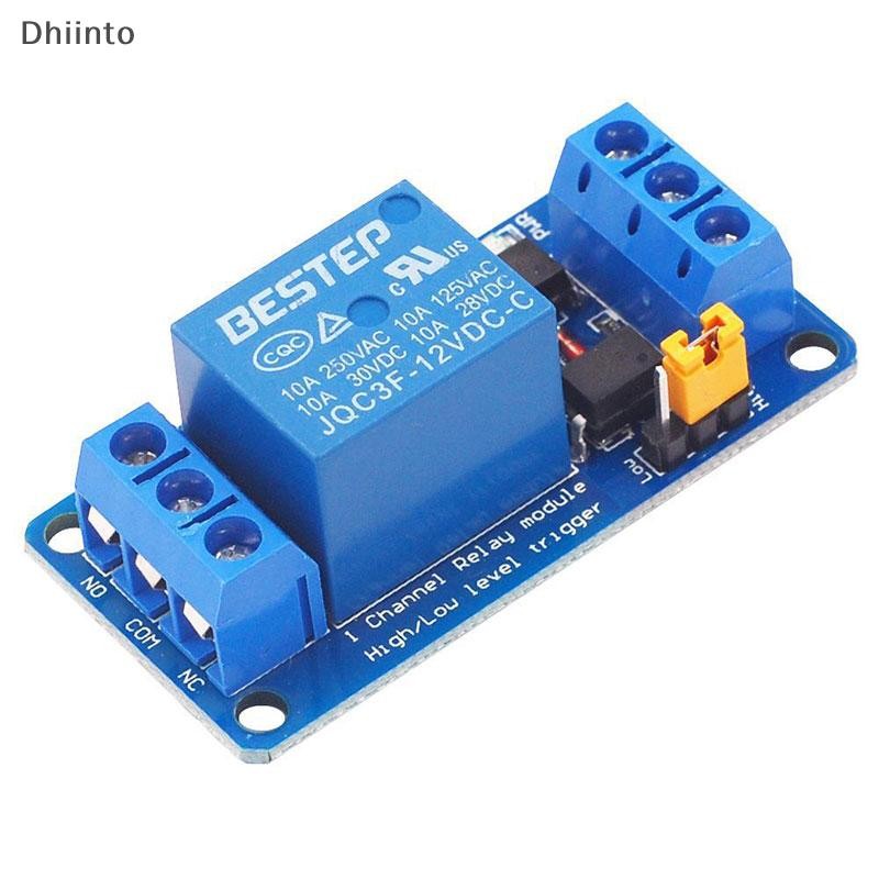 [Dhiint] 3.3V 5V 12V 24V Módulo De Relé De 1 Canal Placa Gatilho De Alto E Baixo Nível Para