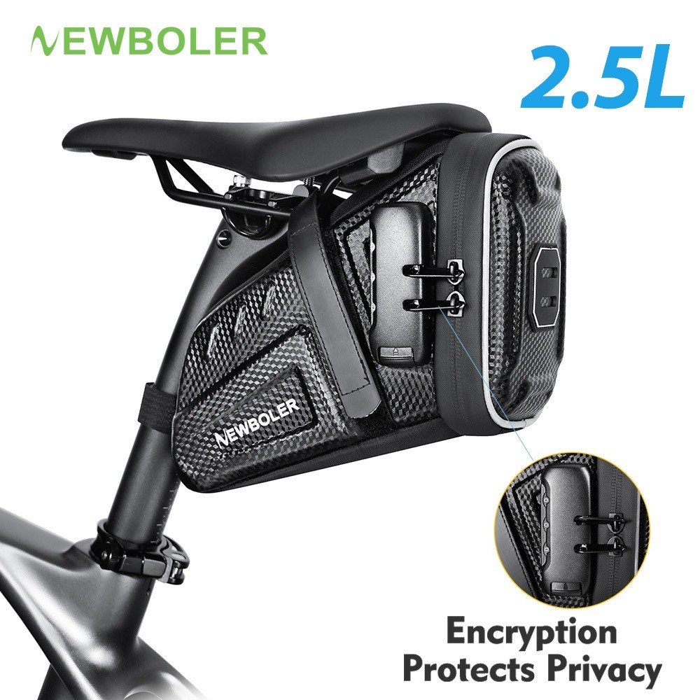 Newboler 2.5L EVA Casca Dura Saco De Sela Da Bicicleta À Prova Dwaterproof Água Armazenamento Do Assento Traseiro MTB Re em Oferta na Shopee