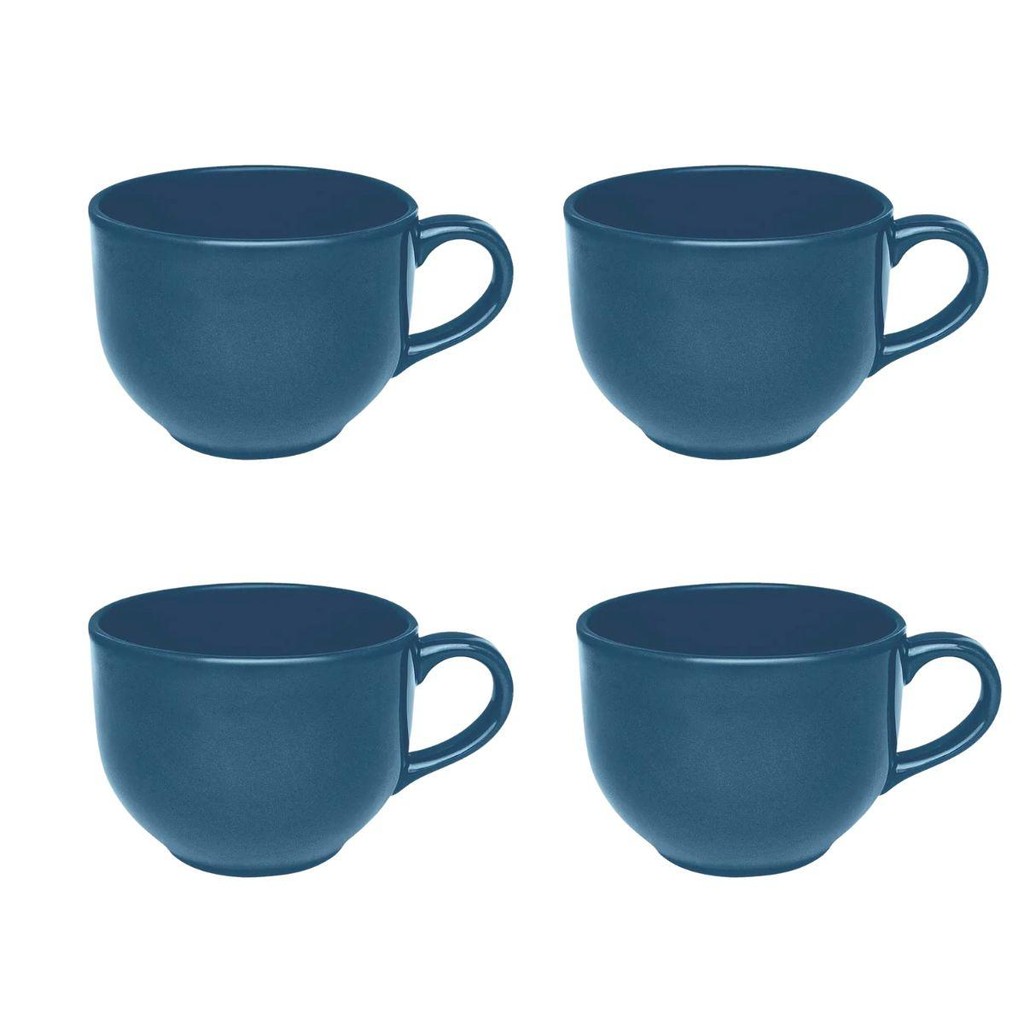 Jogo de 4 canecas Jumbo 740 ml Biona Azul em Oferta na Shopee