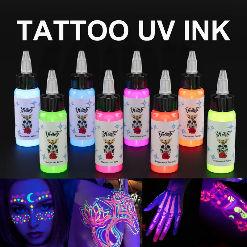 15ml Tinta de Tatuagem Pigmento Tinta Fluorescente Kits de Tatuagem Arte Corporal Tintas de Beleza Profissionais Maquiag