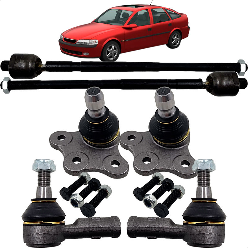 Kit Pivô Suspensão Barra Axial Rosca Macho Terminal Direção Hidráulica GM Vectra 1997 A 2005