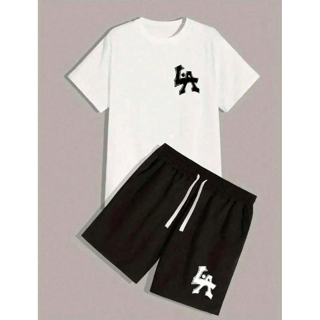 Kit 2 Conjunto Masculina LA Camiseta + Short Tectel Lançamento