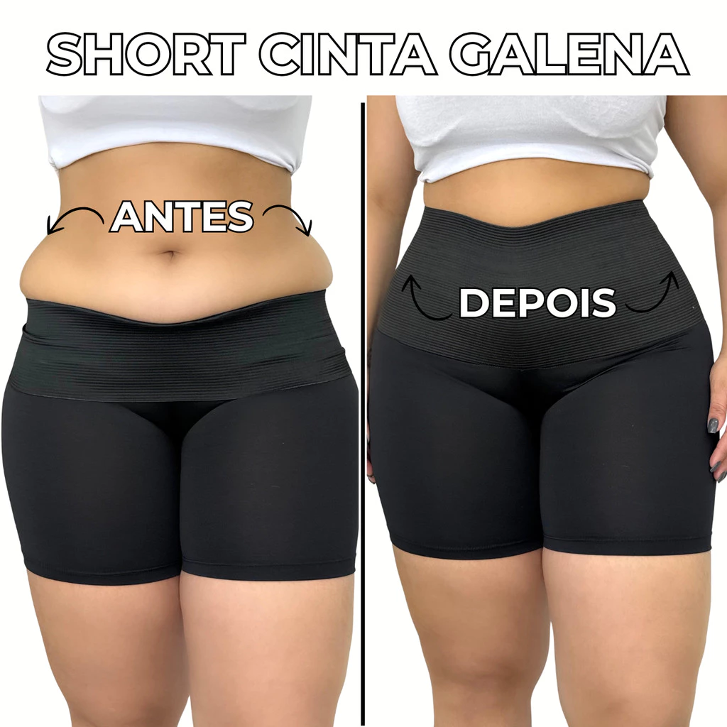Cinta Modeladora Plus Size Short Feminina Conforto Alta Compressão — imagem 1