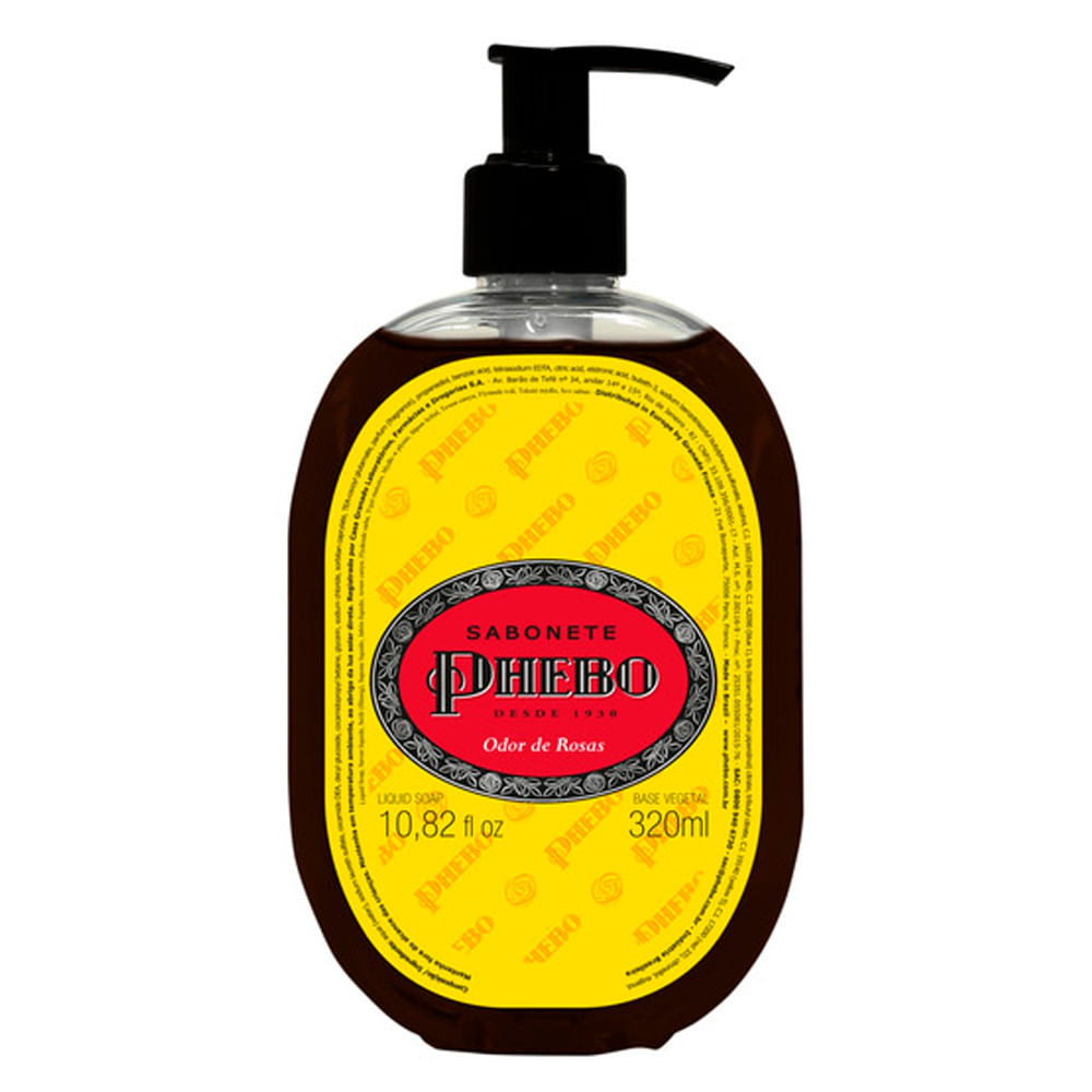 Sabonete Líquido Phebo Odor De Rosas 320ml - Beauty