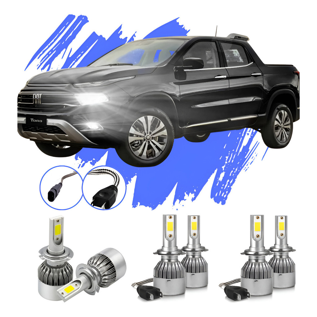 Lâmpada Led Toro 2016 A 2025 H7 H7 H11 V10 - Efeito Xênon