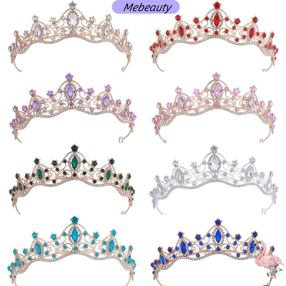 MEBEAUTYBR Tiara De Cristal , Coroa De Princesa Rainha Com Strass Barroco , Acessórios De Cabelo Vintage , Joias De Bail