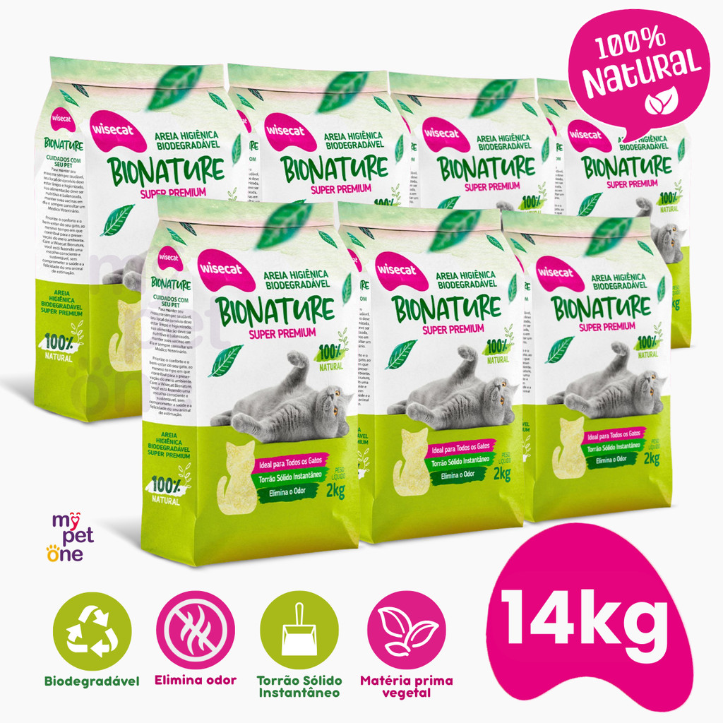 Kit 7 Areia Bionature Grossa Verde - 2Kg