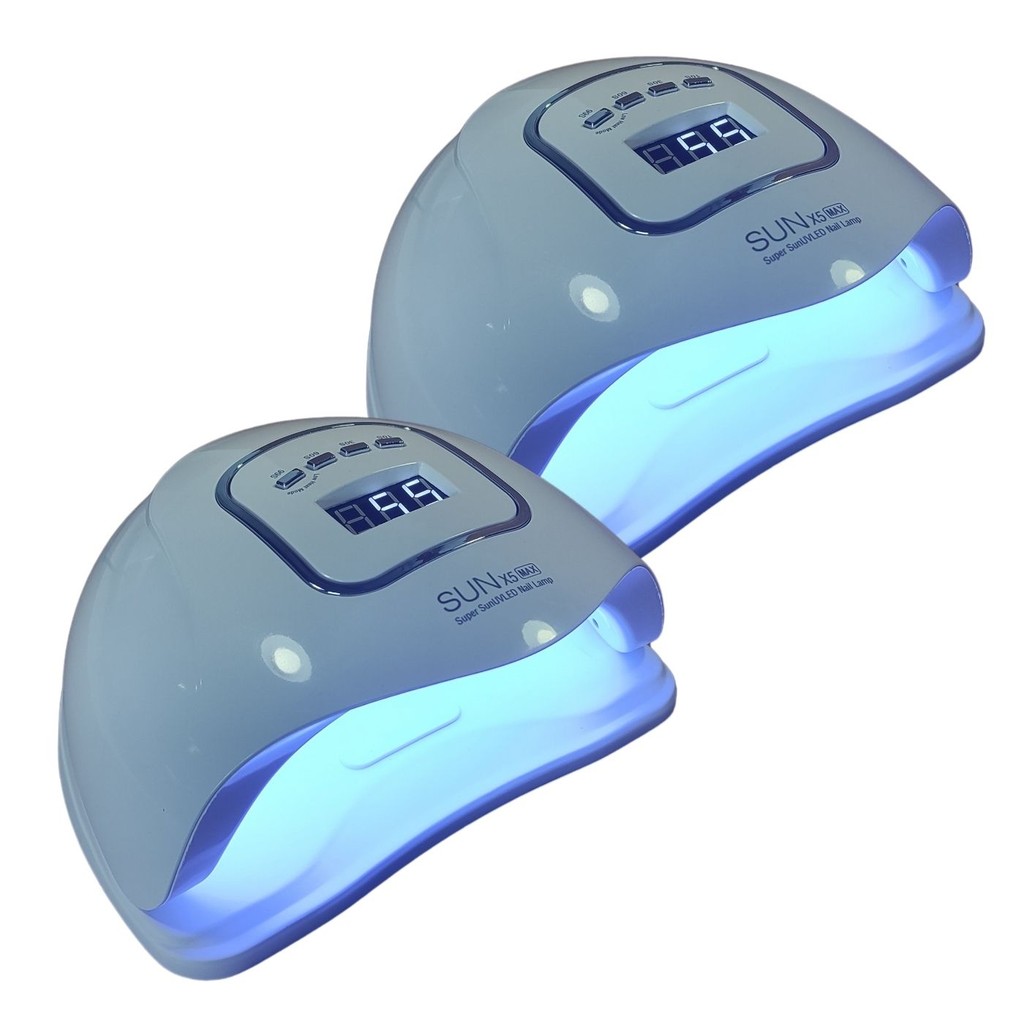 KIT 2x Cabines UV LED SUNX MAX 120W Profissional 48 LEDs p/ Unhas Gel e Polygel