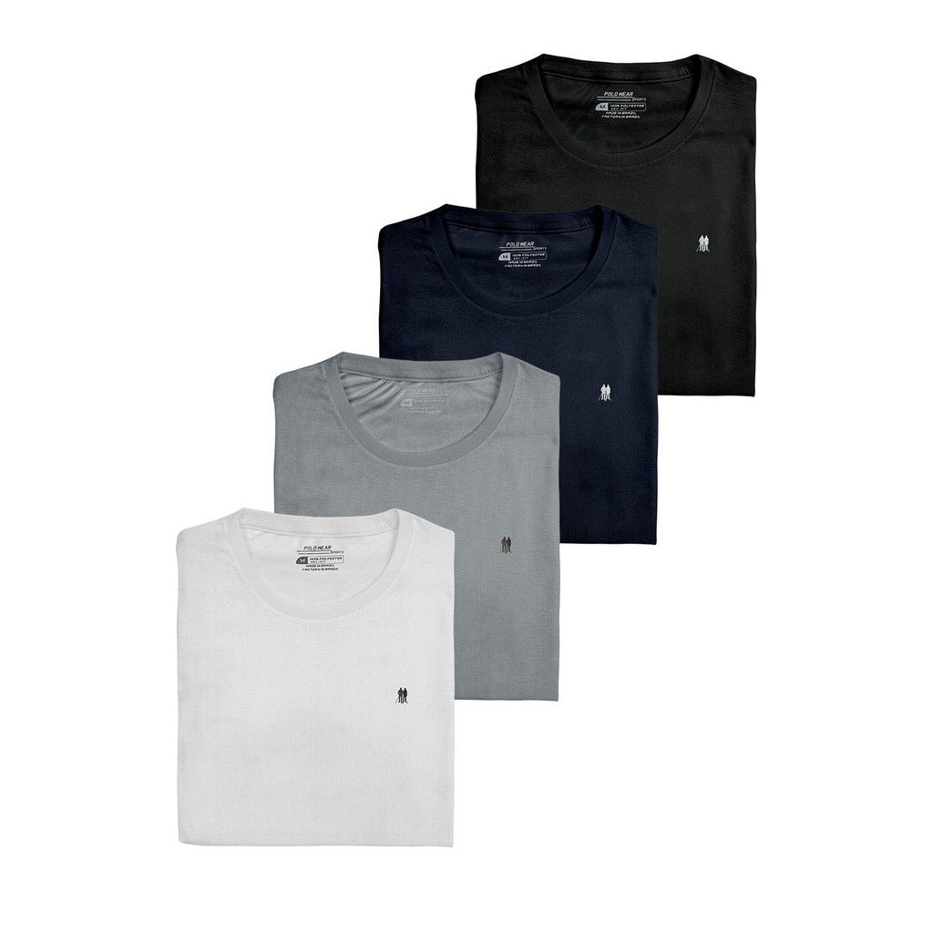 Kit 4 Camisetas Fitness Polo Wear Sortido