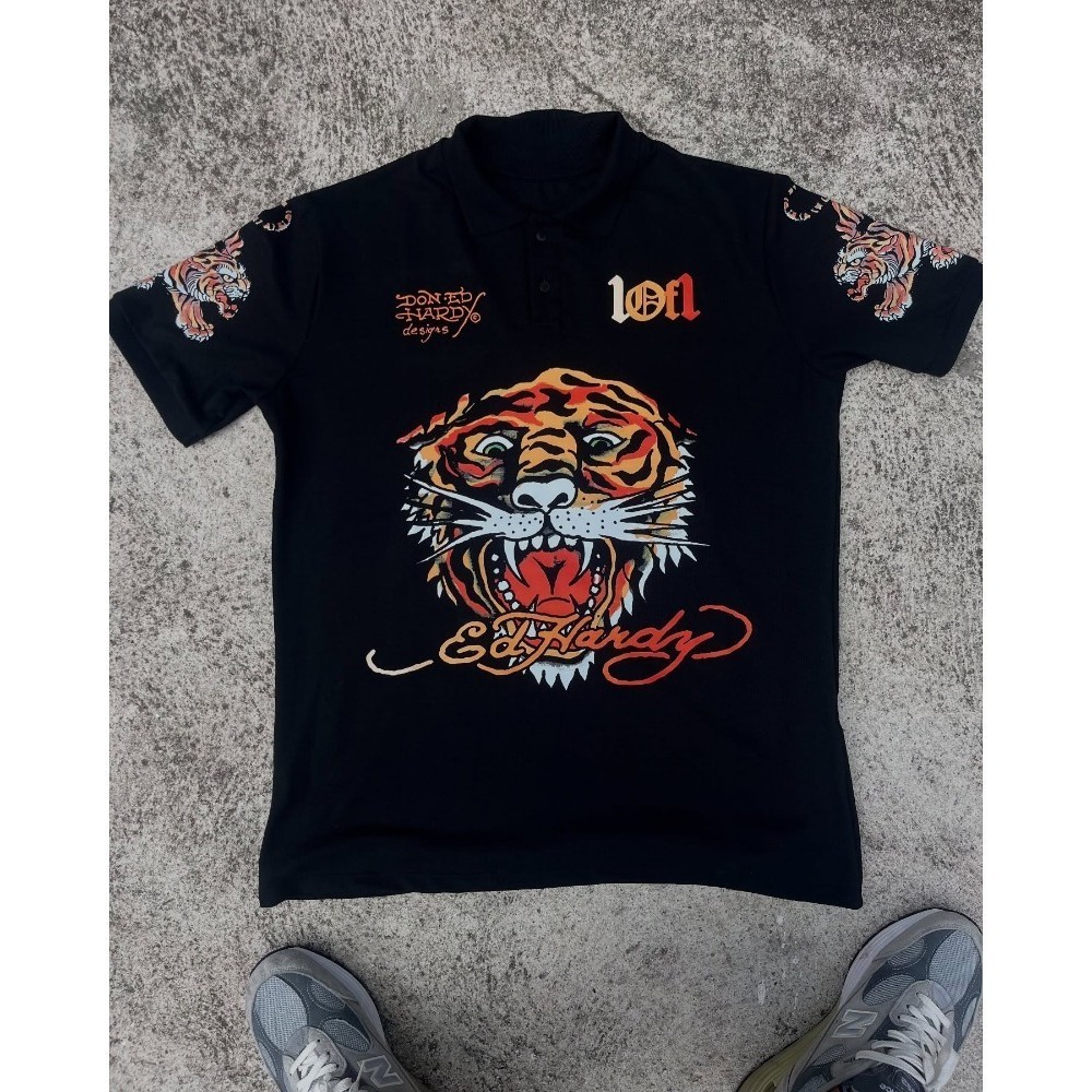 Camisa Gola Polo LOF1: Estilo Streetwear Unissex - Tigre, Dragão,Carpa em Oferta na Shopee