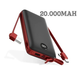 Power Bank Carregador Portátil 20.000mAh Duas entradas de carregamento Digital compatível…