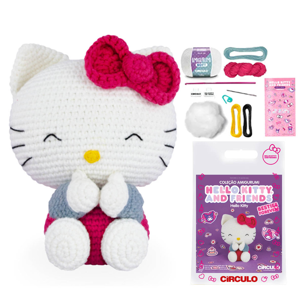 Kit Amigurumi Hello kitty and Friends - hello kitty faça voce mesmo