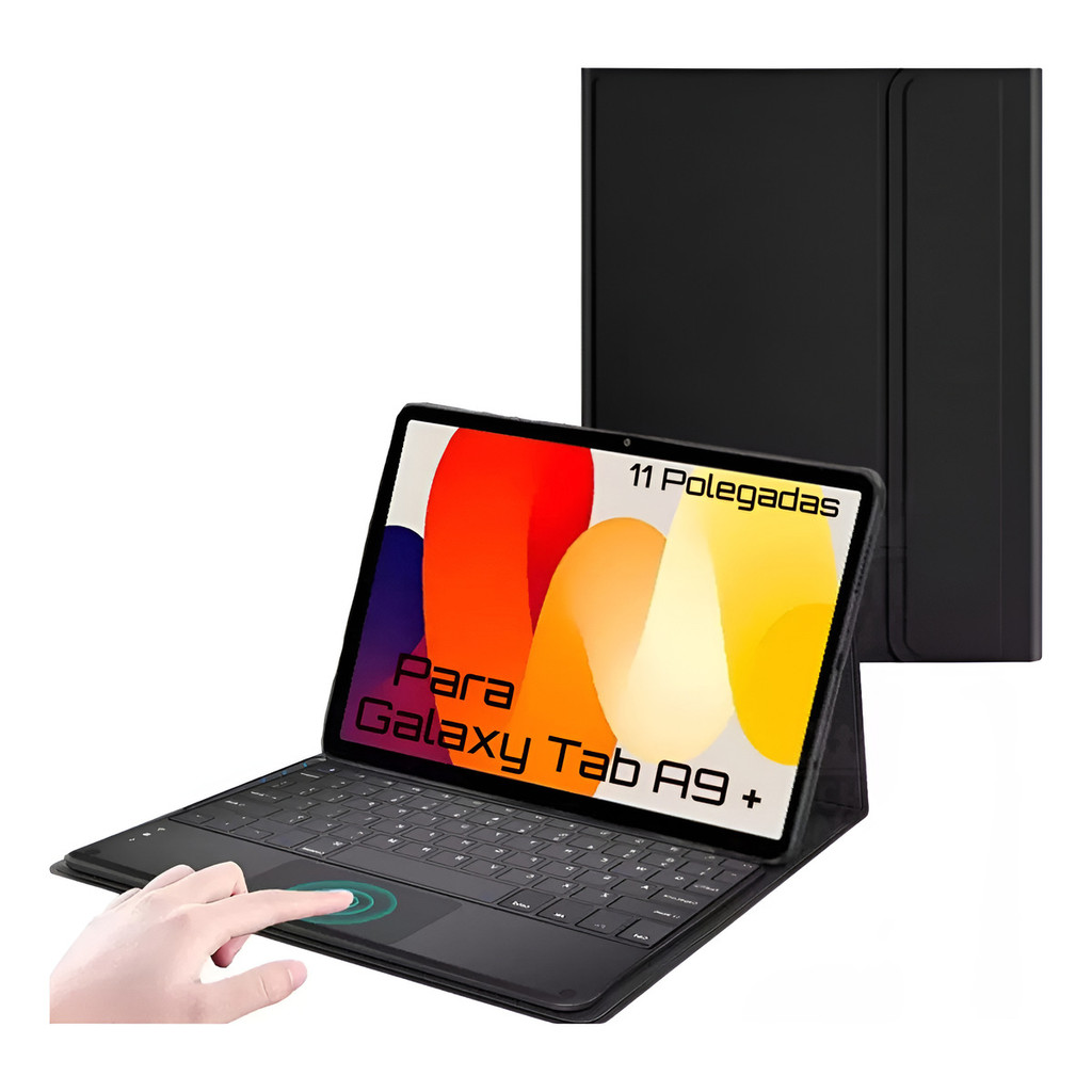 Capa Com Teclado Touchpad Sem Fio Para Galaxy Tab A9 Plus