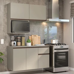 Armário de Cozinha Compacta 120 cm Suspensa Nice Madesa 06