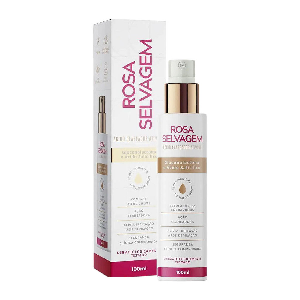 Ácido Clareador Ativado Rosa Selvagem 100ml em Oferta na Shopee